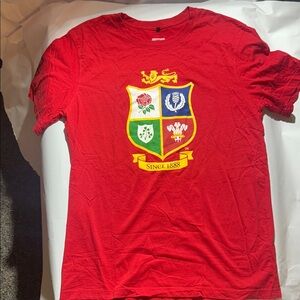 British and Irish Lions Rugby Red Graphic T-Shirt